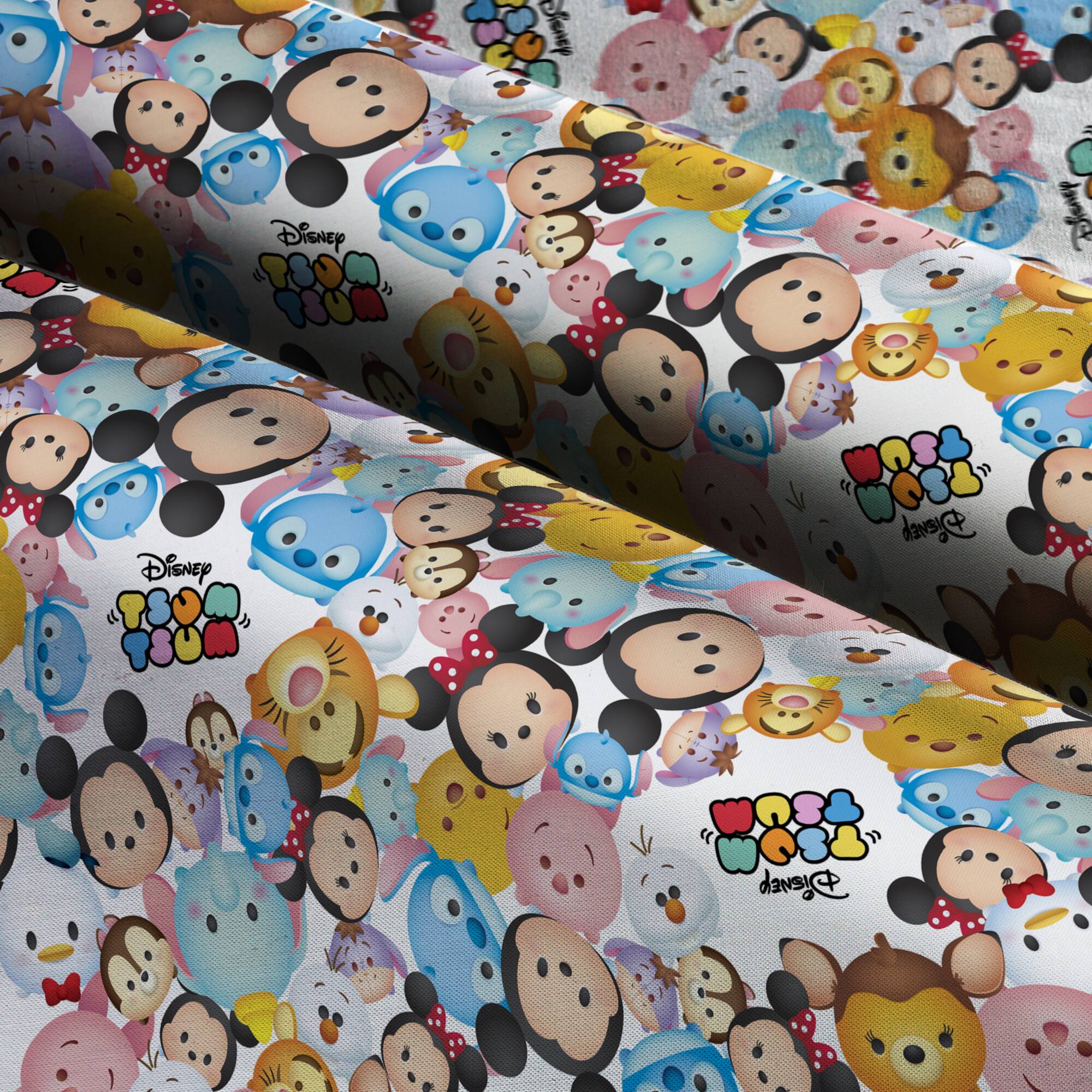 Disney® Tsum Tsum Packed Logo Cotton Fabric